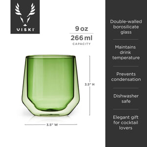 Aurora Double Walled Tumblers  | Green