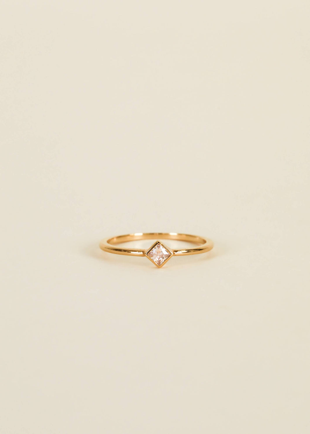 Diamond Stud Ring | Champagne