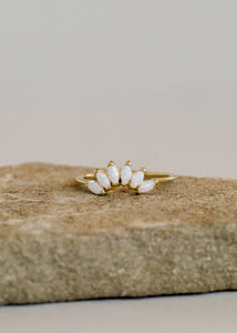 Crown Ring | White Opal