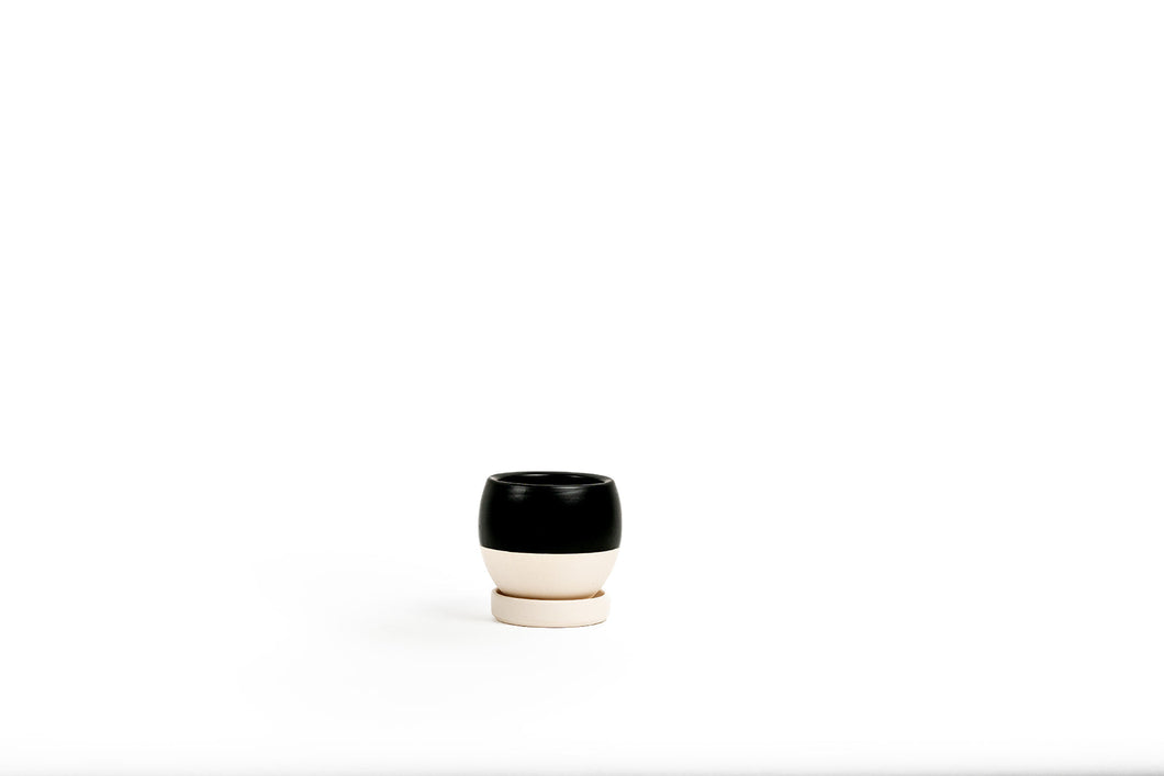 Gemstone Bolle Planter l Top Half Black