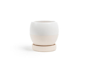 Gemstone Bolle Planter l Top Half White