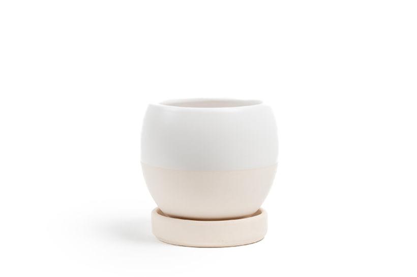 Gemstone Bolle Planter l Top Half White