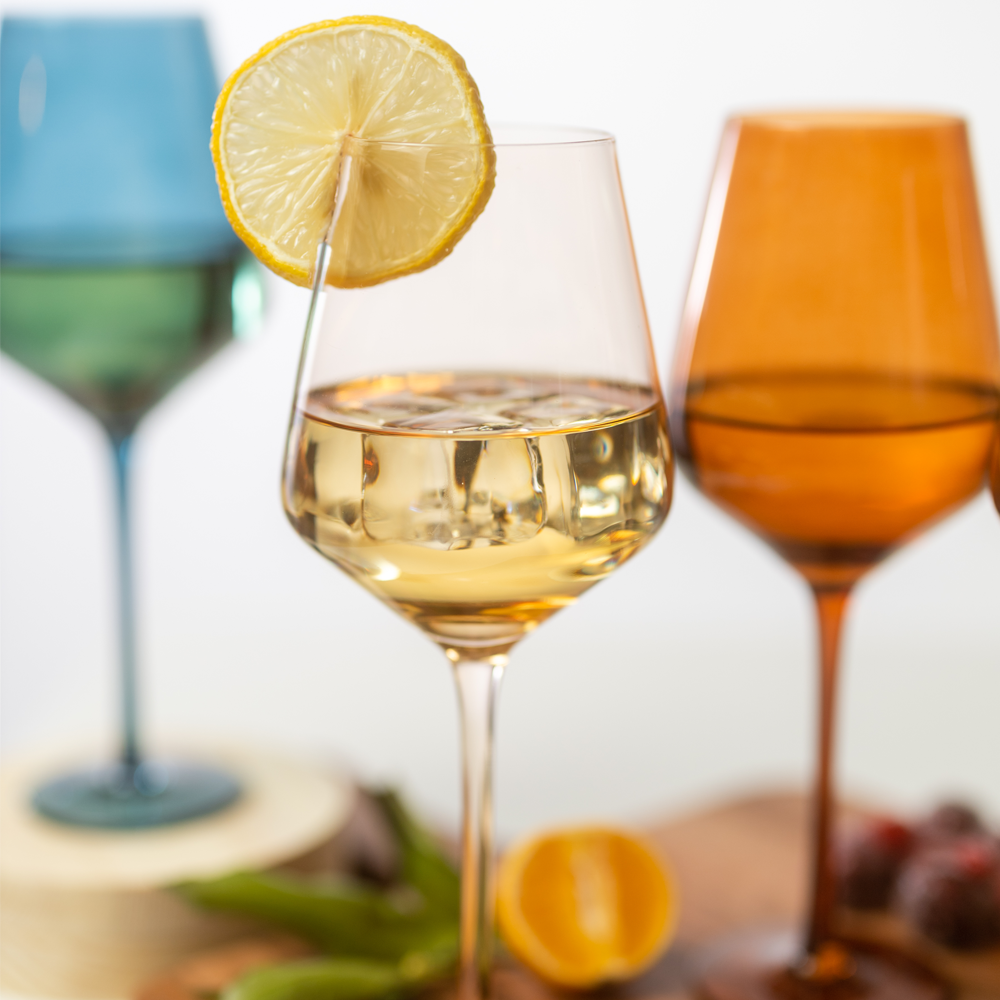 Multi-Colored Wine Glasses
