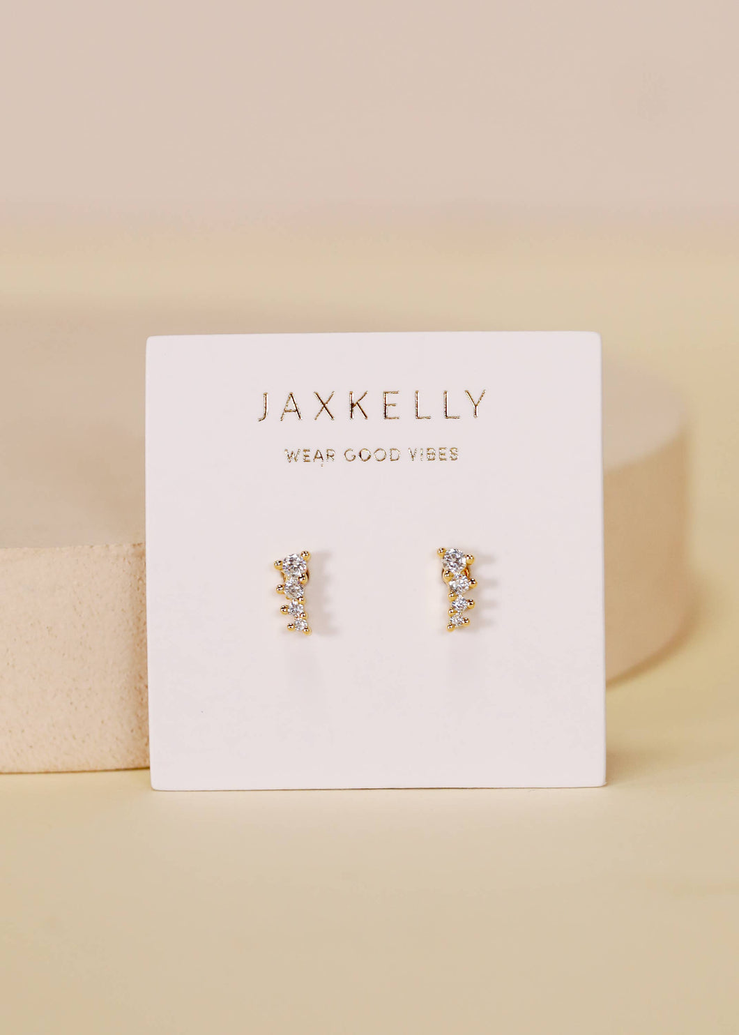 Mini Crawler Earring | White