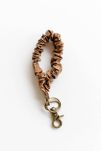 Scrunchie Keychain l Brown Leather