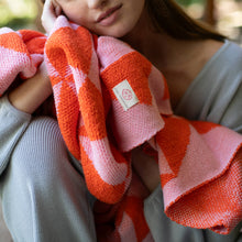 Load image into Gallery viewer, Trikona Throw Blanket | Orange
