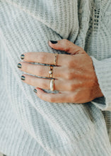 Load image into Gallery viewer, Ridged Gold Rings
