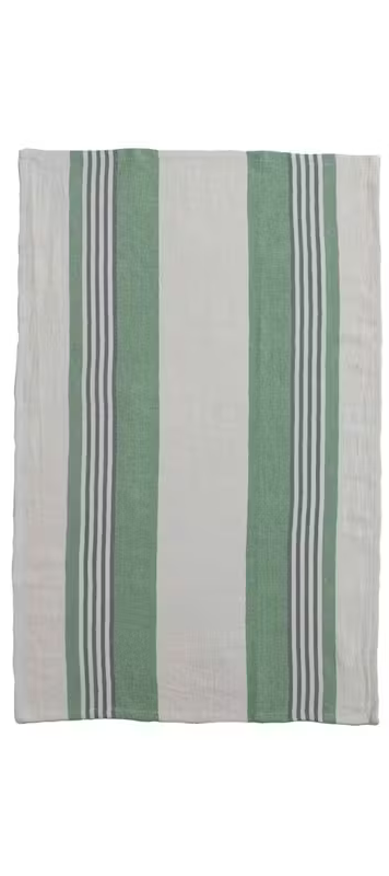 Woven Cotton Stripe Tea Towel