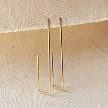 Load image into Gallery viewer, Opened Rectangle Earrings
