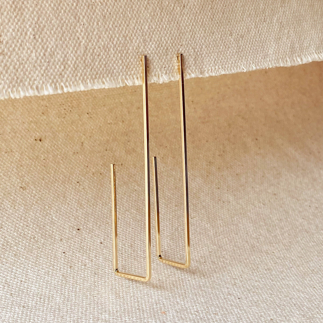 Opened Rectangle Earrings