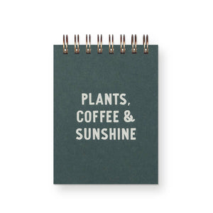 Plants, Coffee & Sunshine Mini Jotter Notebook