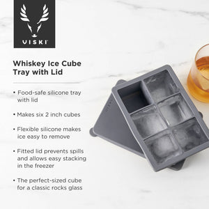 2" Whiskey Ice Cube Tray w/ Lid