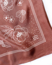 Load image into Gallery viewer, Classic Rosewood Floral Bandana Scarf
