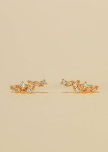 Cascading Baguette Drop Earrings | Gold