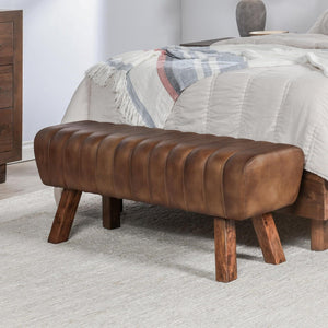 Florian Leather Bench