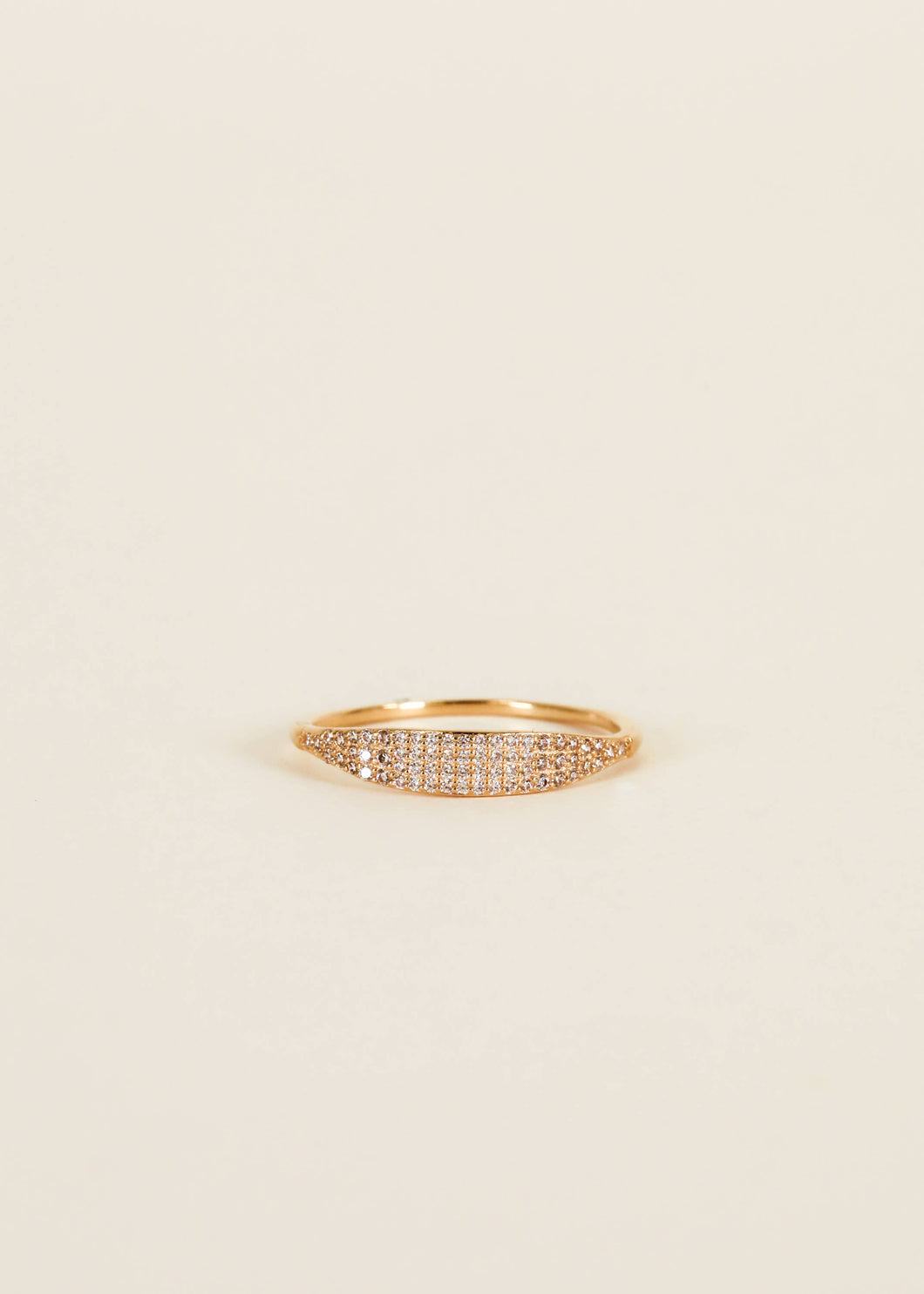 Tapered Pave Ring | White Zirconia