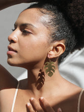 Load image into Gallery viewer, Monstera Leaf Earrings
