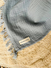 Load image into Gallery viewer, Muslin Throw Blanket | Dusty Blue
