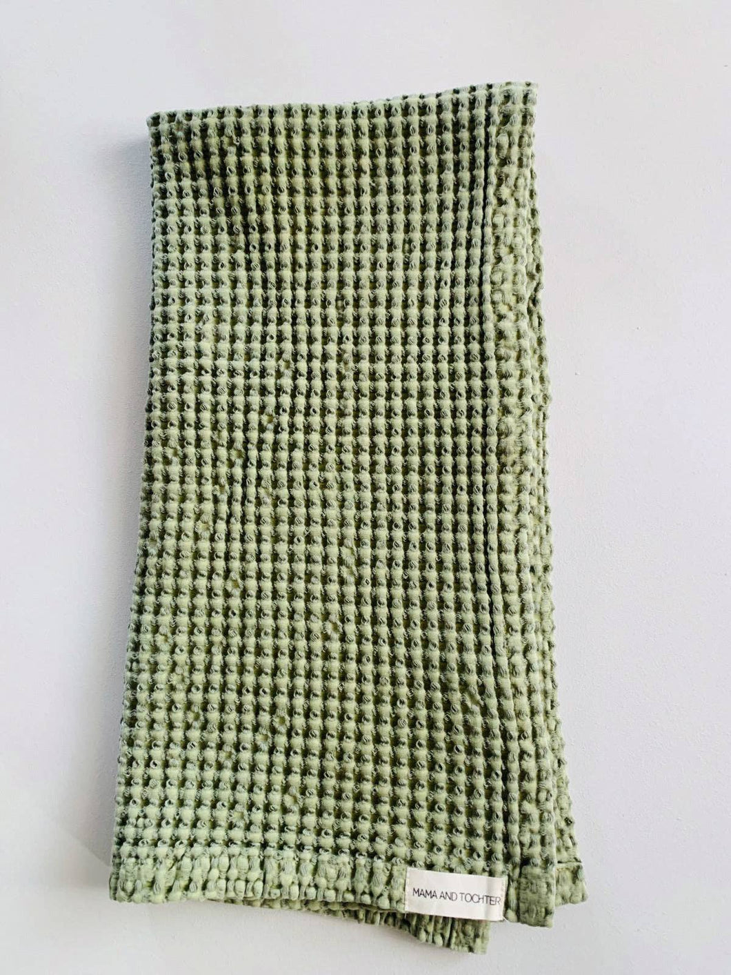 Rustic Waffle Tea Towel | Olive