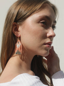 Flamingo Fringe Earrings