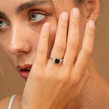 Load image into Gallery viewer, Onyx Hexagon Ring
