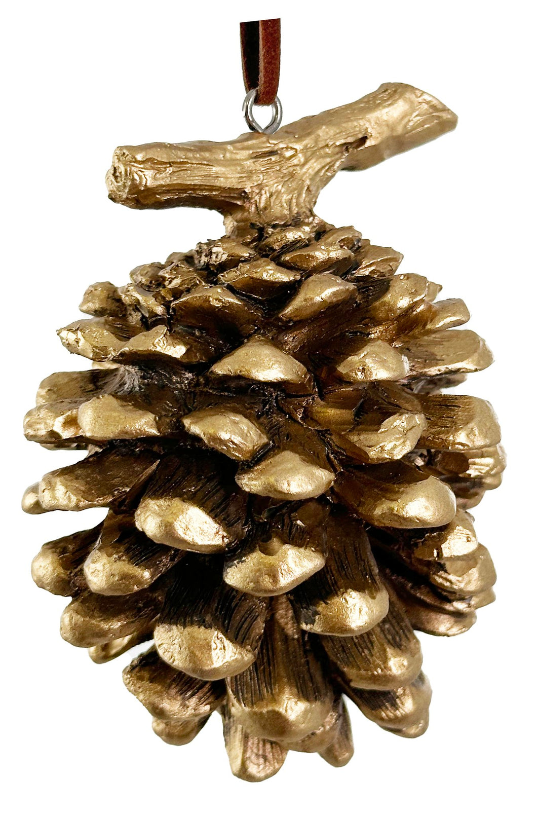Gold Pinecone Ornament