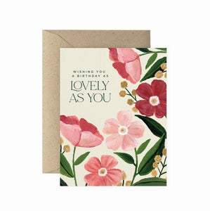 Poppy Lovely Birthday Greeting Card