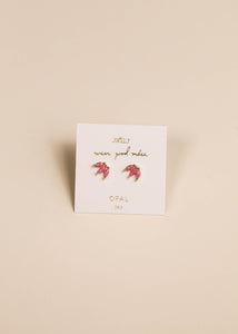 Opal Crown Studs | Pink