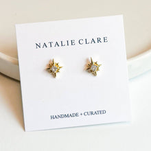 Load image into Gallery viewer, Compass Star Stud Earrings
