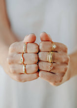 Load image into Gallery viewer, Half Pave Ring | White

