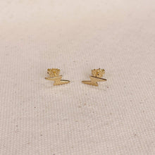 Load image into Gallery viewer, Mini Lightning Bolt Stud Earrings
