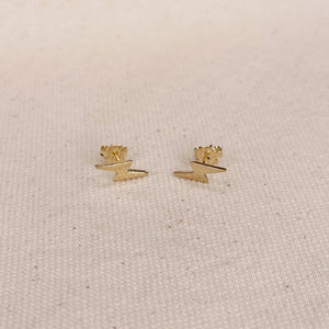 Mini Lightning Bolt Stud Earrings