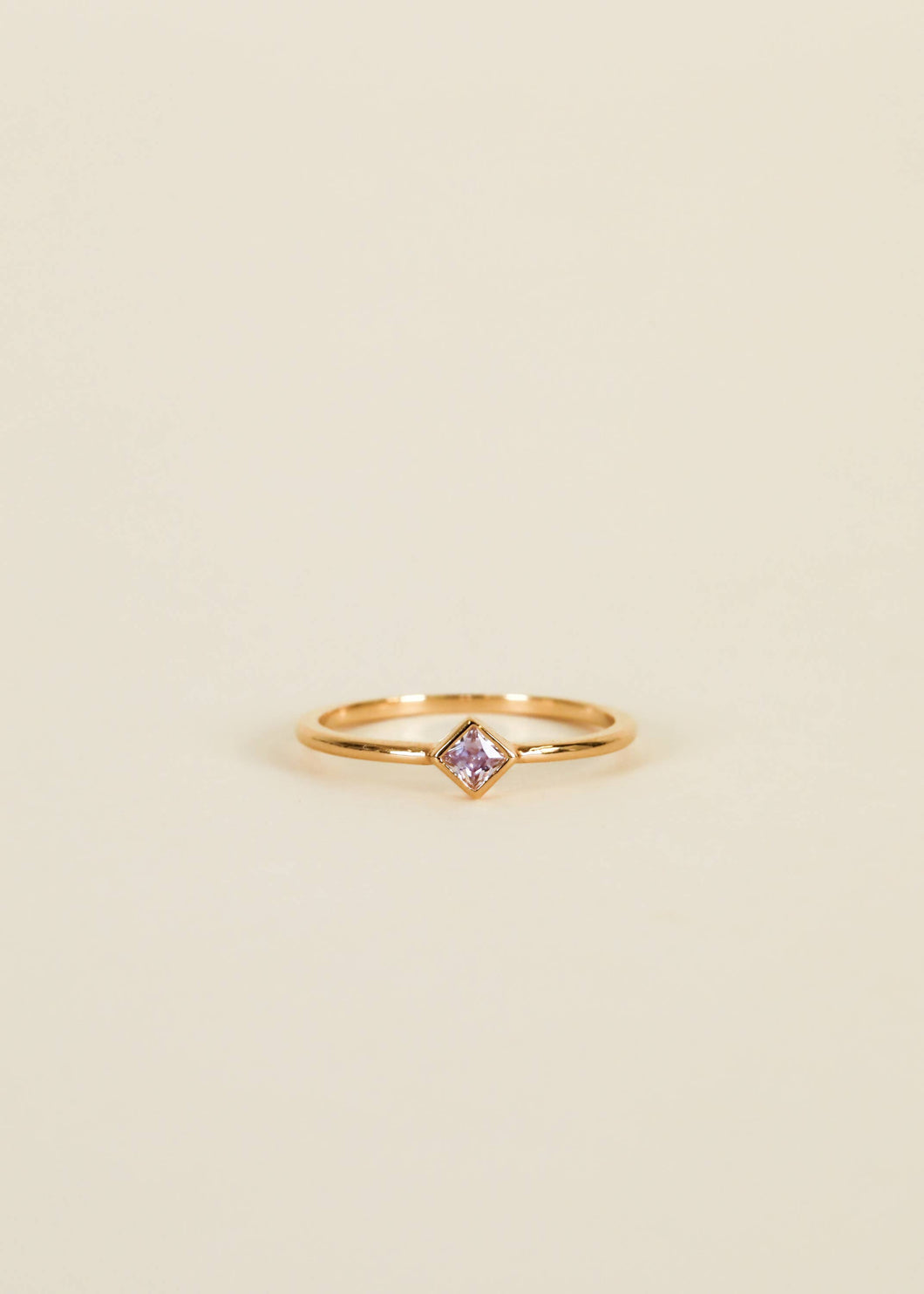 Diamond Stud Ring | Lavender