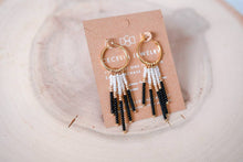 Load image into Gallery viewer, Native Seed Bead Earrings | Jet Black
