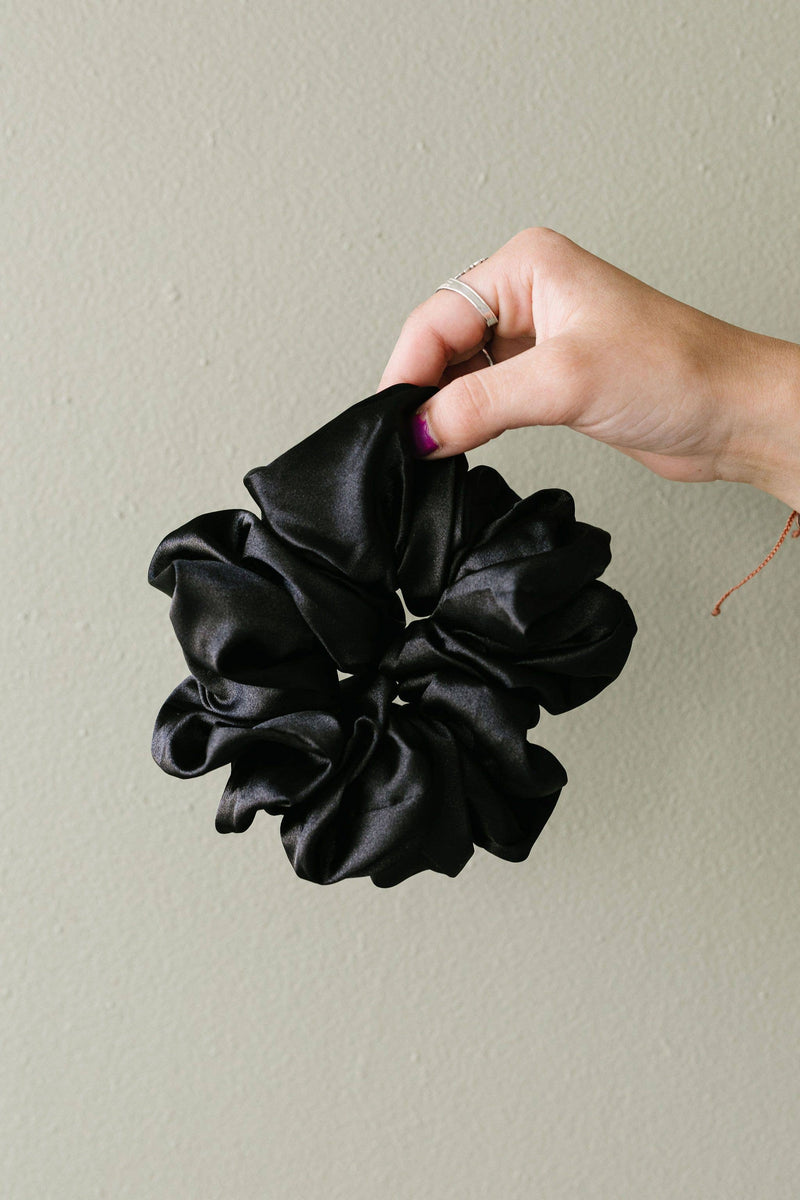 Shadow Satin Jumbo Scrunchie – Botanical Dwellings