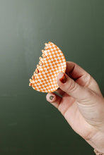 Load image into Gallery viewer, Orange Checkered Claw Clip
