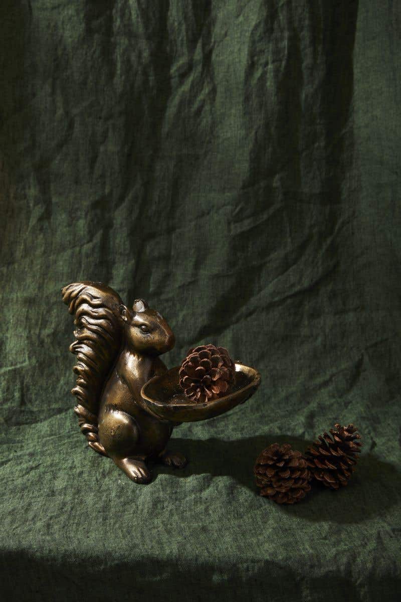 Bronze Squirrel Dish