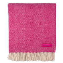 Load image into Gallery viewer, Lambswool Herringbone Throw | Pink
