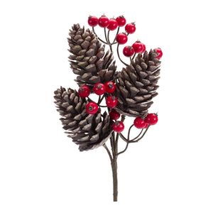 Pinecone Stem with Berries