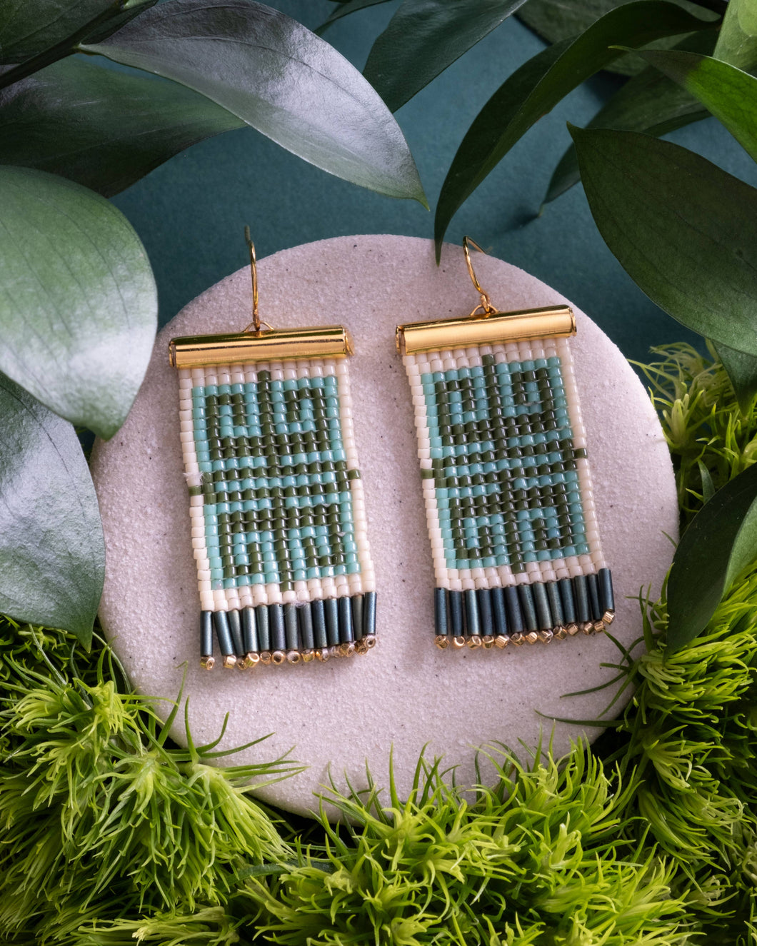 Jungle Labyrinth Earrings | Green