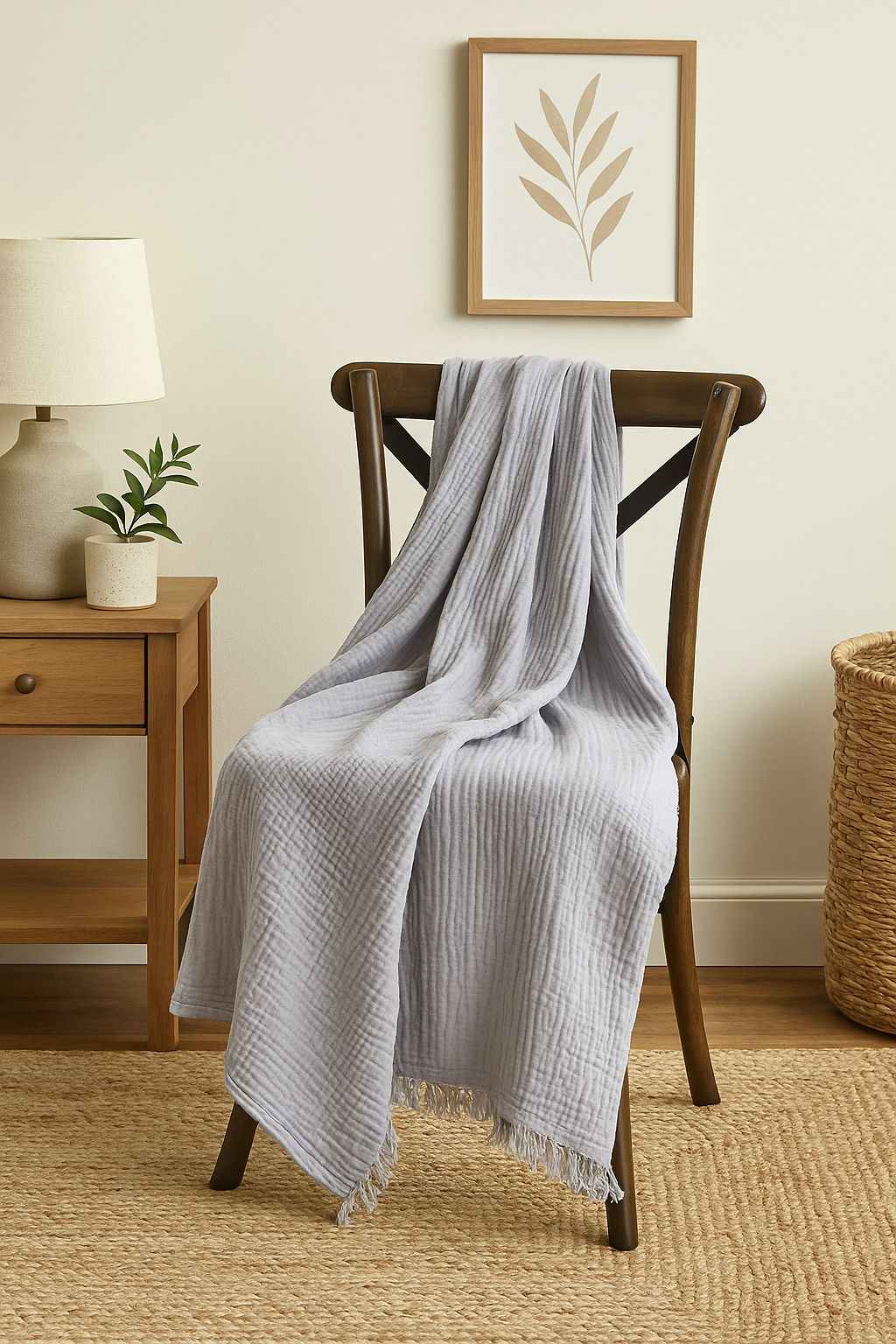 Muslin Throw Blanket | Dove