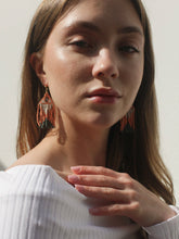 Load image into Gallery viewer, Flamingo Fringe Earrings
