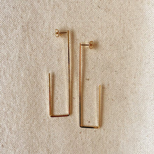 Load image into Gallery viewer, Opened Rectangle Earrings
