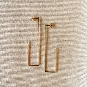 Opened Rectangle Earrings
