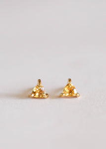 Mini Energy Gem Earrings | Citrine