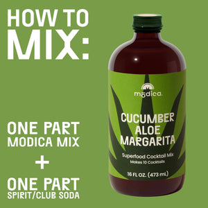 Cucumber Aloe Margarita Cocktail + Mocktail Mix