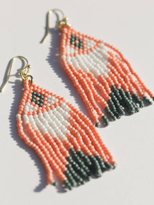 Flamingo Fringe Earrings