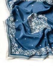 Load image into Gallery viewer, Santorini Floral China Blue Bandana Scarf
