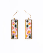 Load image into Gallery viewer, Brass Framed Floral Earrings
