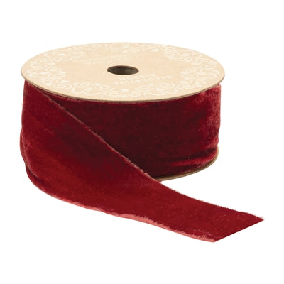 Raw Edge Velvet Ribbon